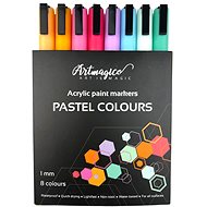 Artmagico acrylic markers with fine tip - pastel - 8 pcs - Markers