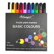 Artmagico acrylic markers with fine tip - basic - 10 pcs - Markers