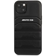 AMG Genuine Leather Perforated Abdeckung für die Rückseite für Apple iPhone 13 Schwarz - Handyhülle