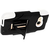 Amzer Double Layer Hybrid black and white - Phone Case
