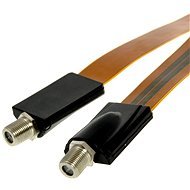 Flat Coax Cable for Windows and Doors - 50cm - F-socket - Coaxial Cable