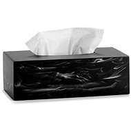 Andrea House Box for paper handkerchiefs, black marble - Tissue Box