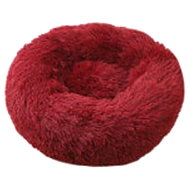 animALL Plush bed 40 cm round, burgundy - Pet Bed