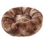 animALL Bed plush round 40 cm, brown brindle - Pet Bed