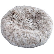 animALL Plush bed 50 cm round, grey khaki - Pet Bed