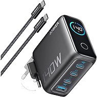 Anker 140W, 3xUSB-C, 1xUSB grey - Wall Charger