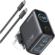 Anker 100W, 2xUSB-C, 1xUSB grey - Wall Charger