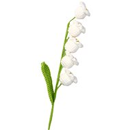 ANNAM Crochet flower Lily of the valley white, 10 × 43 cm - Artificial Flower