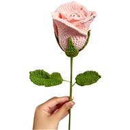 ANNAM Crochet flower Rose pink, 6,5 × 41 cm - Artificial Flower