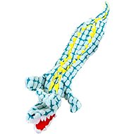 ANNAM Plush crocodile with squeaker 55 cm, blue - Dog Toy