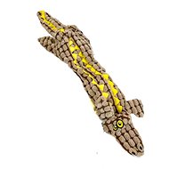 ANNAM Plush crocodile with squeaker 55 cm, brown - Dog Toy
