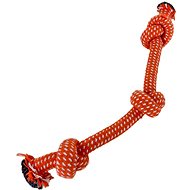 ANNAM Knitted knot 28 cm, orange - Dog Toy