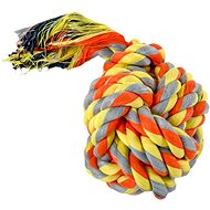 ANNAM Knitted ball 10,5 cm, orange-yellow - Dog Toy