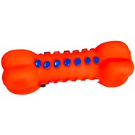 ANNAM Rubber squeaky bone for dogs 15 cm, orange - Dog Toy