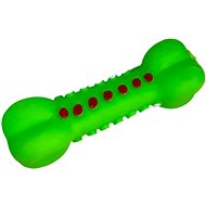 ANNAM Rubber squeaky bone for dogs 15 cm, green - Dog Toy