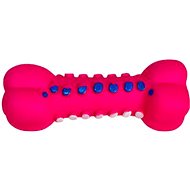ANNAM Rubber squeaky bone for dogs 15 cm, pink - Dog Toy