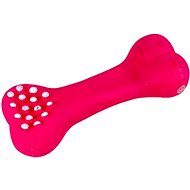 ANNAM Rubber squeaky bone 15 × 6 cm, pink - Dog Toy