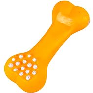 ANNAM Rubber squeaky bone 15 × 6 cm, yellow - Dog Toy