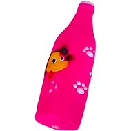 ANNAM Rubber squeaky bottle for dogs 17 cm, pink - Dog Toy