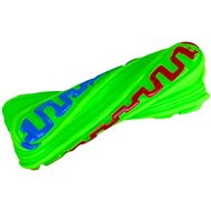 ANNAM Rubber squeaky bone twisted for dogs 14 cm, green - Dog Toy