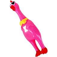 ANNAM Small squeaky chicken 22 cm, pink - Dog Toy