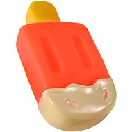 ANNAM Rubber squeaky ice cream 10 cm, orange - Dog Toy