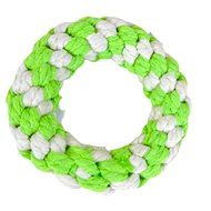 ANNAM Knitting circle 12 cm, green and white - Dog Toy