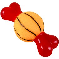 ANNAM Squeaky rubber bone/mouse 13 cm, yellow - Dog Toy
