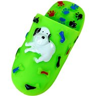 ANNAM Whistling slippers 14 cm, green - Dog Toy