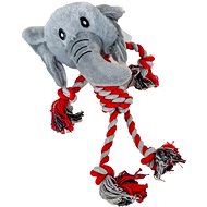ANNAM Pet with knitted body for biting 23 cm, elephant - Dog Toy