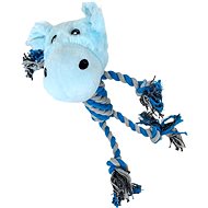 ANNAM Pet with knitted body for biting 23 cm, hippo - Dog Toy