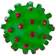 ANNAM Rubber squeaky ball with spikes 6 cm, green - Dog Toy Ball