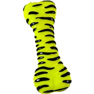 ANNAM Whistle bone with zebra print 19 cm, yellow - Dog Toy