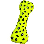 ANNAM Whistling bone with leopard print 18 × 6,5 cm, yellow - Dog Toy