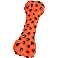 ANNAM Whistling bone with leopard print 18 × 6,5 cm, orange - Dog Toy