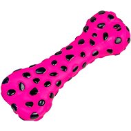 ANNAM Whistling bone with leopard print 18 × 6,5 cm, pink - Dog Toy