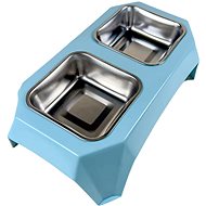 ANNAM Double bowl 33 cm, blue - Dog Bowl