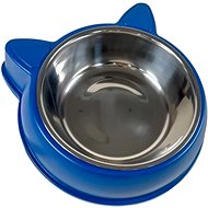 ANNAM Plastic and stainless steel bowl 16,5 cm, blue - Dog Bowl