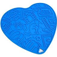 ANNAM Licking mat heart 20 × 17 cm, blue - Lick Mat