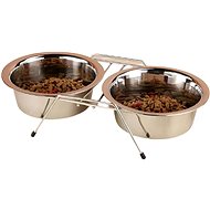 ANNAM Double bowl on metal base 25,5 cm, default title - Dog Bowl