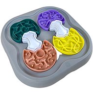 ANNAM Large puzzle bowl for dogs 36 × 35 × 6cm, grey - Dog Bowl