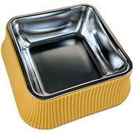 ANNAM Stainless steel bowl with removable bowl 18 cm, yellow - Dog Bowl