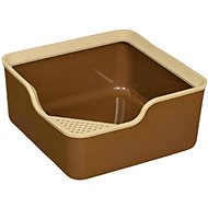 ANNAM Cat litter box 41 × 41 × 18 cm, brown - Cat Litter Box