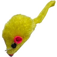 ANNAM Hairy mouse for cats 12 cm, yellow - Cat Toy Mouse