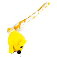 ANNAM Hairy mouse with long tail for cats 30 cm, yellow - Cat Toy Mouse