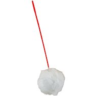 ANNAM Fluffy teaser for cats with pompom 40 cm, white - Cat Toy