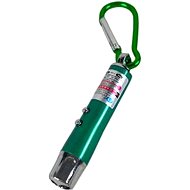 ANNAM Key ring with carabiner and laser 12 cm, green - Laser Pointer for Cats