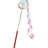 ANNAM Cake teaser with pom pom string 50 cm, pink - Cat Toy