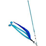 ANNAM Teether with pom pom string 40 cm, blue - Cat Toy