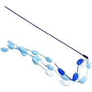 ANNAM Teether with pom pom string 50 cm, blue - Cat Toy